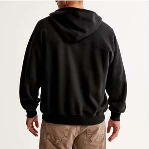 OEM Sweat à capuche zippé à double capuche pour hommes, poids lourd, logo personnalisé, sweats à capuche Boxy oversize à double fermeture éclair en éponge française avec impression bouffante - Product Image 6