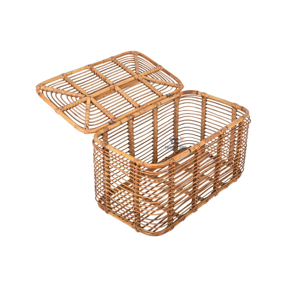 Wicker Rattan Baskets Rattan Baskets Eco Material Weave Round Storage Baskets For Wholesales Price