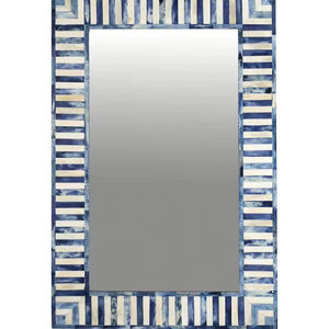 HF CRAFTS-Marco de espejo blanco con incrustaciones de resina para decoración de baño y oficina - Product Image 4