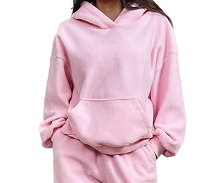 Conjunto de pantalón Jogger de Otoño de gran tamaño para mujer, Sudadera con capucha y pantalones de chándal con hombros caídos de Color sólido minimalista estampado transpirable para invierno - Product Image 6