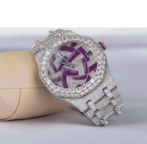 Affordable Luxury Unisex Fine Jewelry Premium <b>Rubber</b> Strapped Moissanite Diamond Wrist <b>Watches</b> at Best Prices - Product Image 2