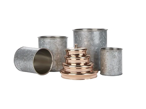 Ensemble de rangement alimentaire de luxe en métal de qualité supérieure avec 2 tailles différentes logo personnalisable sans danger pour la vaisselle de cuisine - Product Image 5