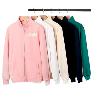 Sudaderas con cremallera de peso pesado con estilo de impresión de descarga Sudadera con capucha para hombre Color sólido en blanco liso personalizado para invierno - Product Image 1