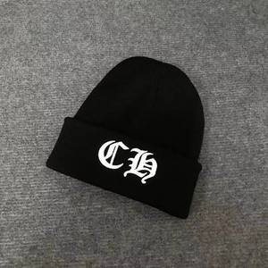 Bonnet d'hiver noir ajustable brodé avec motif, bord côtelé et revers |   Motif de texte circulaire unisexe décontracté pour adultes - Product Image 4