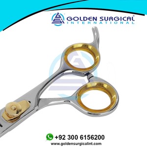 Tijeras de Entresacar Profesionales Japonesas de Acero 440c, Tijeras de Entresacar de 6.5 Pulgadas y 30 Dientes con Toque Dorado para Cortar el Cabello - Product Image 3