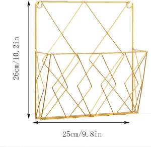 ชั้นวางนิตยสารโลหะแนววินเทจขาตั้งเหล็กดัดสำหรับตกแต่งพร้อมที่จับเพื่อให้ง่ายต่อการเข้าถึงนิตยสาร - Product Image 6