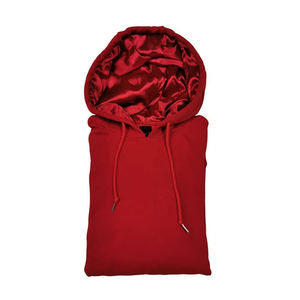 Nuevo de alta calidad unisex en relieve con capucha completa de satén de seda forrado Sudadera con capucha - Product Image 2