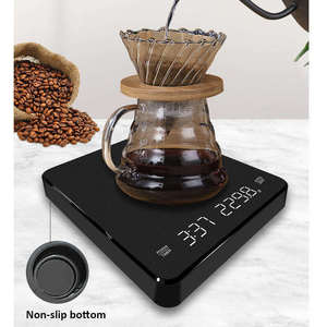 USB Type-C Rechargeable LED Digital 3000g/0.1g Coffee <b>Scale</b> Timer Household Kitchen <b>Electronic</b> <b>Scale</b> for Black Coffee - Product Image 3