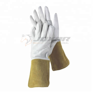 Gants de soudage conçus pour la résistance à la chaleur et la durabilité fabriqués avec du cuir de première qualité et de longues manches de protection pour la sécurité - Product Image 6