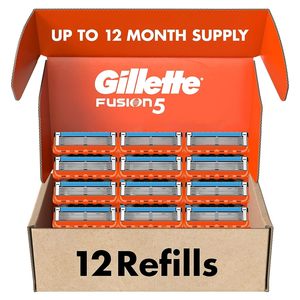 Recharges de lames de rasoir Gillette Fusion5 pour hommes, lot de 12, avec bande lubrifiante pour un rasage plus confortable - Product Image 6