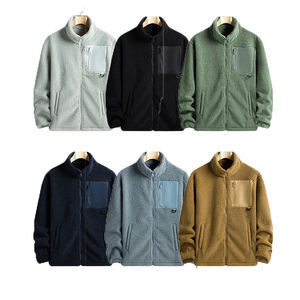 Chaqueta de invierno Fleece Venta al por mayor Fur Streetwear Hip Hop Branded Outdoor Polar Winter Fleece Jacket para hombres - Product Image 6