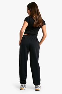 Logo personnalisé noir femmes jambe droite Joggers éponge polaire doux au toucher femmes pantalons de survêtement femmes pantalons et pantalons - Product Image 2