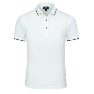 Tricot de soie confortable décontracté Premium hommes polos tissu luxe mode manches courtes mélange parfait coton t-shirts - Product Image 5