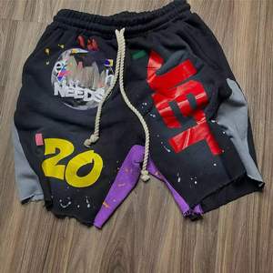 Pantalones cortos deportivos para correr vintage personalizados, lavado ácido, verano, algodón lavado, forro polar, patrón sólido, estilo informal - Product Image 3