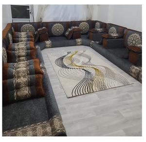 Design d'intérieur Majlis arabe, design classique moderne, ensemble élégant pour salon, sièges d'angle luxueux, design gain de place - Product Image 1