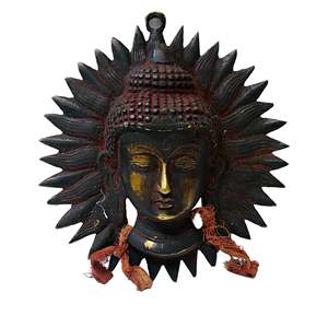 Ciondolo buddista 7 pollici ottone Los Angeles bronzo rame statua scultura buddista - Product Image 4