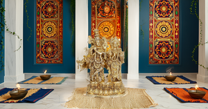 Seigneur Radha Krishna Statue avec Kamdhenu Vache Hindou Dieu Religieux Idole Figurine Krishna avec Sainte Vache pour La Maison Temple Mandir Décor - Product Image 4