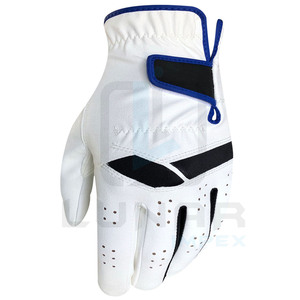 Gants de golf flexibles en cuir de mouton de compression de qualité supérieure de longue durée en cuir Cabretta de taille universelle Gants personnalisés - Product Image 4