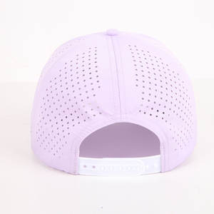 Gorro de Béisbol de Alta Calidad Unisex Personalizado Negro Impermeable Vintage Deportivo de 6 Paneles con Cierre a Presión para Playa y Golf, Tela de Poliéster/Algodón - Product Image 5