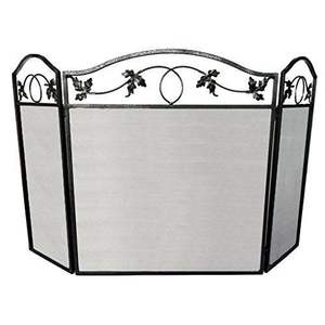 Round Wrought Iron Frame With Wire Mesh <b>Fire</b> <b>Guard</b> Free Standing Gate Spark <b>Guard</b> Single Panel Flat <b>Guard</b> Fireplace Screen - Product Image 2
