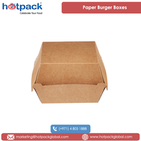 Boîtes à hamburgers en papier de qualité Recyclable 100%, en matériau de flûte Kraft pour l'emballage alimentaire à prix de gros