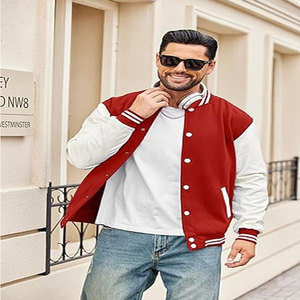 Chaqueta Universitaria para Hombre, Manga de Cuero Genuino y Mezcla de Lana, Chaqueta Universitaria Estilo Letterman para Chico, Tallas XXS a 5XL, Personalizable - Product Image 3