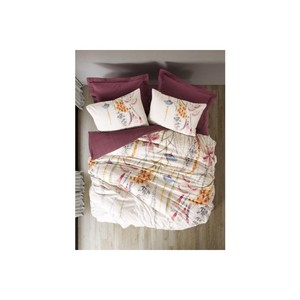 Parure de lit double de luxe en coton, modèle Flos Bourgogne, avec motifs floraux et dessins animés, pour la maison, taille King - 4 pièces/King - Product Image 1
