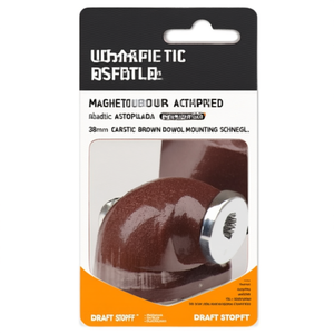 Magnetic Door <b>Stopper</b> 38mm Plastic Brown Dowel Mounting SCHNEGEL - Product Image 3