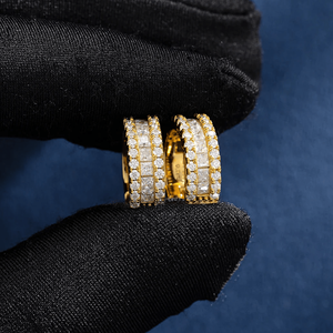 ต่างหูเงินสเตอร์ลิงรูปทรงวงกลมประดับเพชรโมอิสซาไนต์สังเคราะห์ ดีไซน์รักษ์โลก เหมาะสำหรับเป็นของขวัญ - Product Image 2