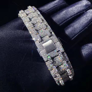 <b>Mens</b> Premium Moissanite Diamond Watch Fully Iced Out Bling Timepiece with <b>Stainless</b> <b>Steel</b> Strap and Luxury Hip Hop Design - Product Image 3