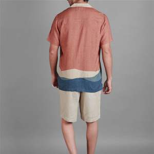 Camisa de lino con cuello cubano para hombre, transpirable y cómoda, ideal para ropa informal, vacaciones y actividades al aire libre - Product Image 5