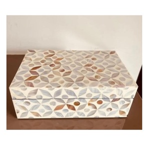 Caja de accesorios de Joyería Moderna y de moda, caja de joyería con incrustaciones de resina y hueso para collar y brazaletes, caja de almacenamiento, precio al por mayor - Product Image 3