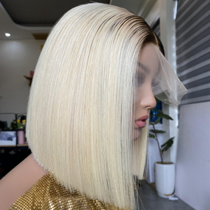 วิกผมมนุษย์บริสุทธิ์จากเวียดนามสีบลอนด์มีรากเข้มมีผู้บริจาคคนเดียว - Product Image 1