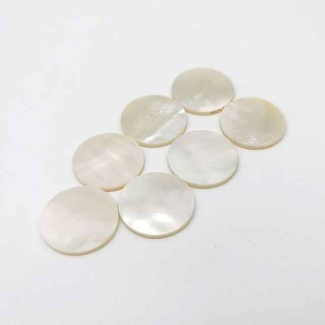 Wholesale 100pcs High Quality Natural Double Flat Mother of Pearl White Round Discs 22mm Loose Gemstones for Jewellery Making