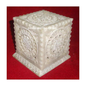 Portavelas para velas de té, decorativo para el hogar y para el Día de Acción de Gracias, al mejor precio, la mejor pieza de talla india en piedra de jabón natural pura. - Product Image 1
