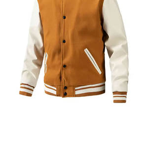 Qualité supérieure En Gros Letterman Veste Hommes Laine Patches En Cuir Manches Varsity Veste 2025 - Product Image 2