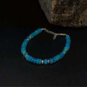 Paraiba Blue Ethiopian Opal 925 Sterling <b>Silver</b> <b>Bracelet</b> for Gift Occasions - Product Image 1