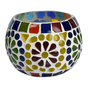 Good Selling Mosaic <b>Glass</b> Tea Light <b>Holders</b> Votive Candle <b>Holders</b> Wedding Decoration Candle <b>Stands</b> <b>Glass</b> Mosaic Tealight <b>Holders</b> - Product Image 1