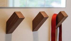 Belfi Design <b>Wall</b> Mount Hanger Holder <b>Rack</b> Display Hook Storage Wooden <b>Coat</b> Hooks <b>Wall</b> Hook <b>Rack</b> Modern Wooden <b>Coat</b> Hanger - Product Image 5