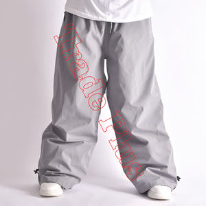 Pantalon de neige d'hiver unisexe OEM doublé en polaire séchage rapide couleurs personnalisées coupe-vent genoux renforcés fermeture à glissière par temps violent - Product Image 1