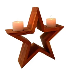 Bougeoir en bois élégant pour la décoration de la maison et du mariage Bougeoirs de nouveau style pour la décoration de Noël Bougeoir de décoration de Noël - Product Image 5