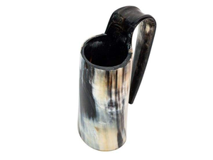 Mug en corne de buffle naturelle de premier rang, mug viking pour boire et à la bière, qualité supérieure avec une poignée solide pour les occasions de Noël - Product Image 3