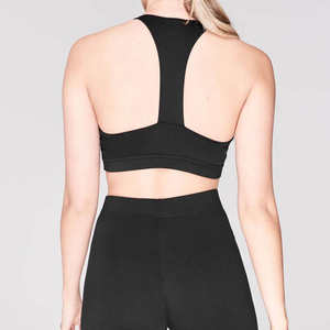 Soutien-gorge de sport d'entraînement au dos en Y léger pour femmes Logo personnalisé Sexy dos nu Fitness course Yoga soutien-gorge antichoc respirant sans couture - Product Image 6