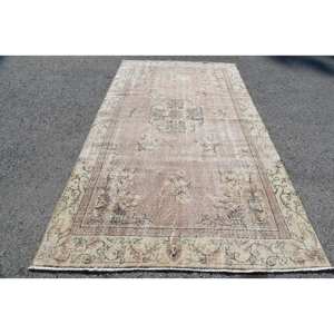 พรมตุรกีโบราณสีเบจ5.7X10.4ฟุตลาเท็กซ์เย็บปะติดปะต่อกันสำหรับห้องนั่งเล่นข้างเตียงใหม่5,7x10,4ฟุตวินเทจ - Product Image 1