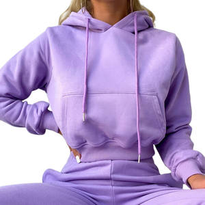 2025 unisexe femmes Jogging ensemble plaine à capuche ensemble personnalisé survêtements survêtements avec Logo blanc survêtements de haute qualité - Product Image 1