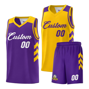 Camiseta de baloncesto para jóvenes XS personalizada para hombre, pantalones cortos, ropa deportiva reversible, sublimación transpirable, nombre y número impresos, nuevo modelo - Product Image 1