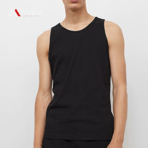 Camiseta sin mangas de algodón para hombre, chaleco de gimnasio de secado rápido con forro, equipo de entrenamiento de verano para correr, ropa estampada al por mayor - Product Image 2