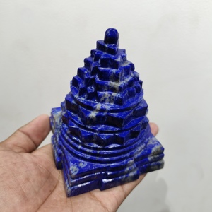 Qualité supérieure Lapis Lazuli Shri Yantra Pyramide Shri Chakra Shodashi Devi Tripura Sundari Dhan Laxmi Shri Yantra Pour La Richesse - Product Image 6