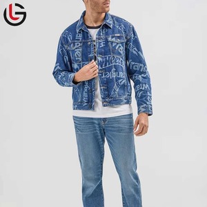 Conception de logo personnalisée Vestes en jean pour hommes d'hiver Haute rue 100% coton Grande taille Imperméable Réversible Service OEM - Product Image 3