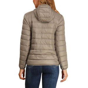 Best Quality Women's Quilted Puffer Jackets Custom Design Logo Winter Wear Breathable Hooded Collar Knitted <b>Canvas</b> Wholesale - Product Image 4